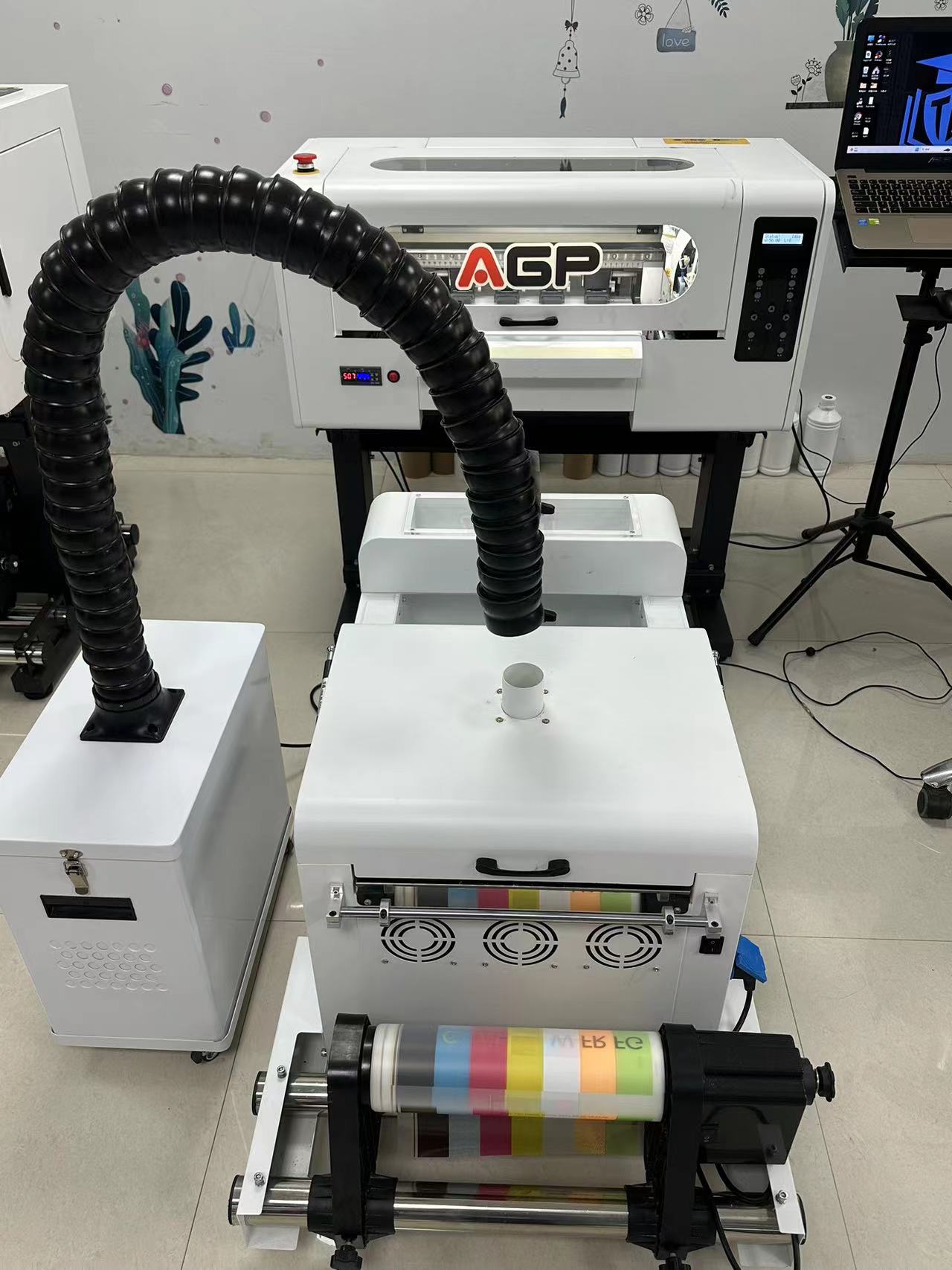 Hotsale AGP 300mm A3 size DTF printer for T-shirts printing machine with shaking powder dryer