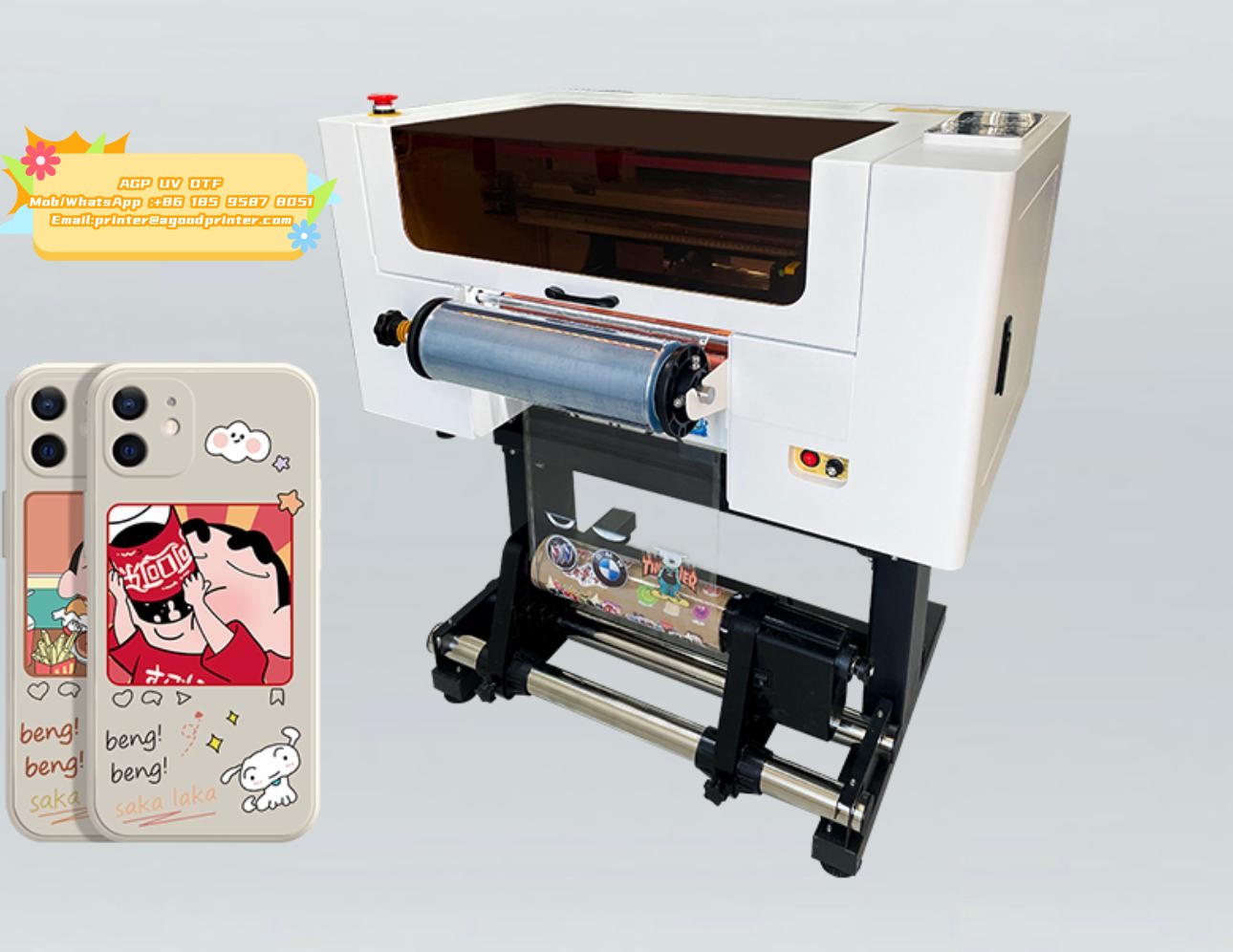 A3 small crystal label UV printer roll crystal sticker printing and laminating all-in-one machine logo label printing machine
