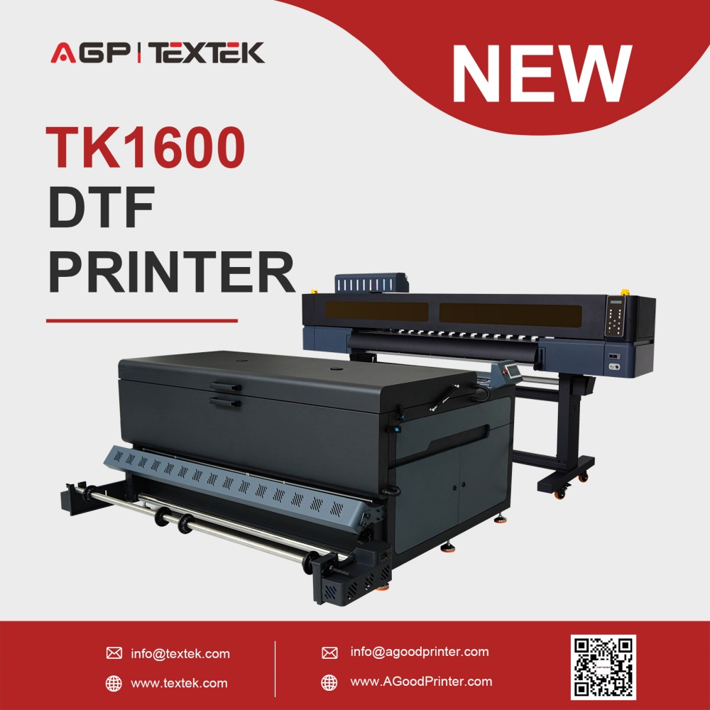 Large format TK1600 DTF printer, precise printing, supports high-quality pattern output on PET film